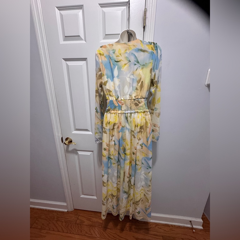Laundry By Shelli Segal floral flowy Maxi Dress size 2 - Picture 4 of 9
